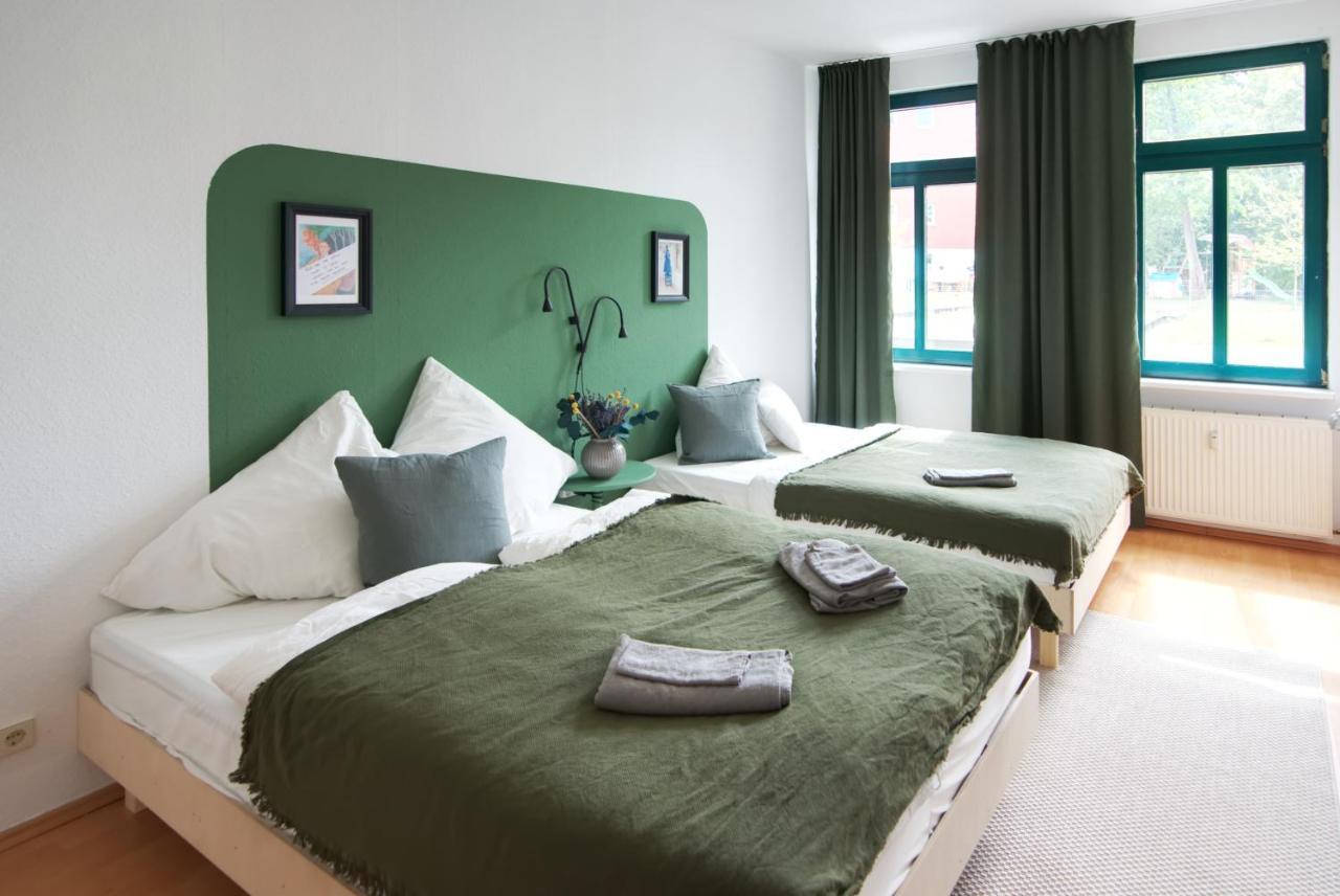 Halle  Vonbehling Boutique Apartment Mit 65Zoll Tv Und Designerstuecken מראה חיצוני תמונה